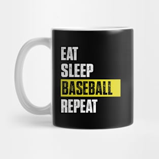 funny Eat Sleep Baseball Repeat Mug